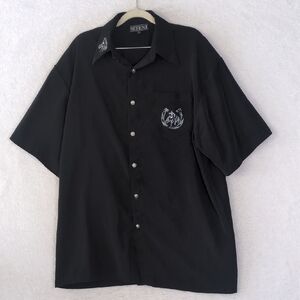 SEFENI‎ Men's Embroidered Horse Western Cowboy Button Down Shirt Size L